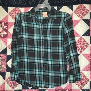 Girls Plaid Button Up Shirt
